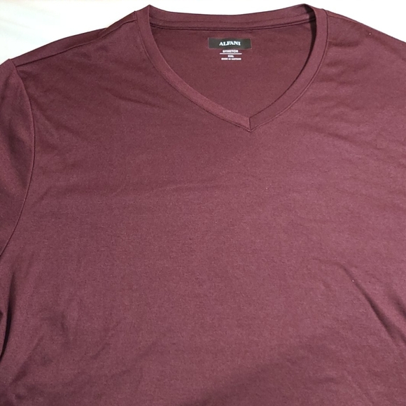 Alfani stretch long-sleeve V-neck deep red - Picture 7 of 16